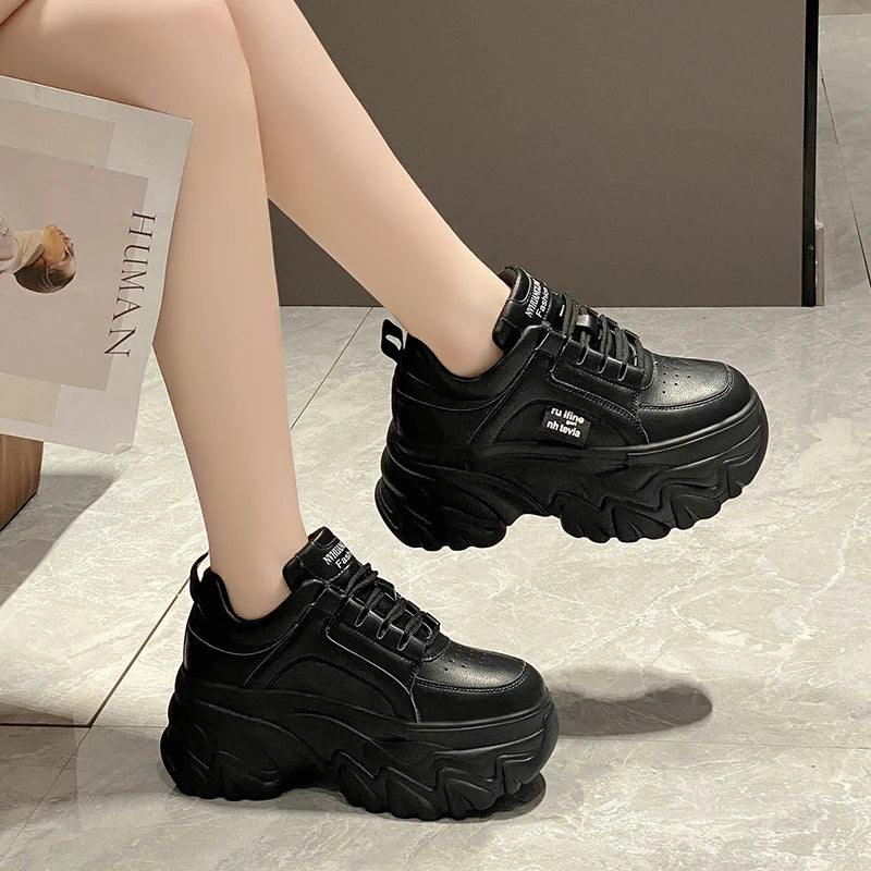 White Black Chunky Sneakers